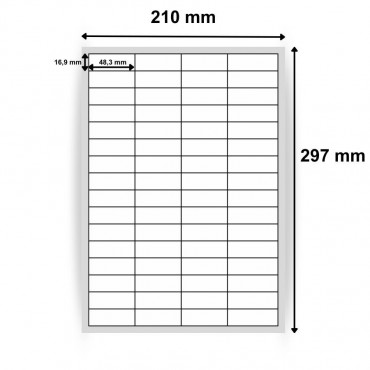 Étiquettes blanches 48,3 x 16,9 mm en planche - Lot de 100 feuilles - Achetez sur Althus-Office Étiquettes blanches 48,3 x 16,9 mm en planche - Lot de 100 feuilles - Achetez sur Althus-Office