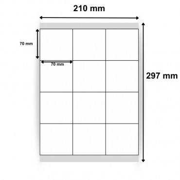Étiquettes en planche 70x70 mm - Réf : 0196| 2 400 étiquettes par boîte - Commandez sur Althus-Office Étiquettes en planche 70x70 mm - Réf : 0196| 2 400 étiquettes par boîte - Commandez sur Althus-Office