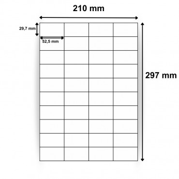 Étiquettes en papier vélin blanc 52,5 x 29,7 mm - 200 planches par boîte - Trouvez sur Althus-Office Étiquettes en papier vélin blanc 52,5 x 29,7 mm - 200 planches par boîte - Trouvez sur Althus-Office