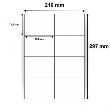 Planche d’étiquettes 105 x 74,2mm - 8 étiquettes par feuille - Découvrez sur Althus-Office Planche d’étiquettes 105 x 74,2mm - 8 étiquettes par feuille - Découvrez sur Althus-Office