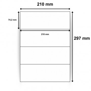 Étiquettes en papier vélin blanc 210 x 74,2mm - 500 planches par boîte - Trouvez sur Althus-Office Étiquettes en papier vélin blanc 210 x 74,2mm - 500 planches par boîte - Trouvez sur Althus-Office