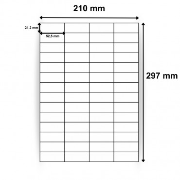 Étiquettes en planche 52,5x21,2mm - Réf : 2643 | 28000 étiquettes par boîte - Commandez sur Althus-Office Étiquettes en planche 52,5x21,2mm - Réf : 2643 | 28000 étiquettes par boîte - Commandez sur Althus-Office