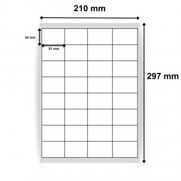 Planche d’étiquettes 51x34 mm - 32 étiquettes par feuille - Découvrez sur Althus-Office Planche d’étiquettes 51x34 mm - 32 étiquettes par feuille - Découvrez sur Althus-Office