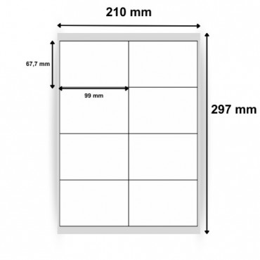 Étiquettes planche blanche de taille 99 x 67,7 mm et référence 0173 - Obtenir sur Althus-Office Étiquettes planche blanche de taille 99 x 67,7 mm et référence 0173 - Obtenir sur Althus-Office