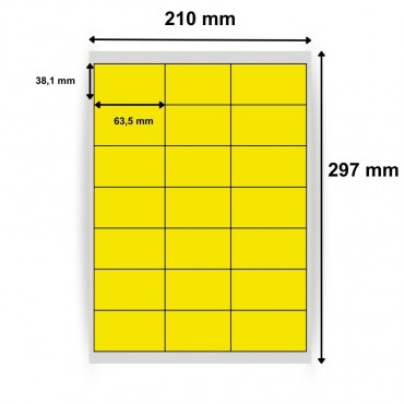Étiquettes en papier vélin jaune 63.5x38.1 mm - 100 planches par boîte - Trouvez sur Althus-Office Étiquettes en papier vélin jaune 63.5x38.1 mm - 100 planches par boîte - Trouvez sur Althus-Office