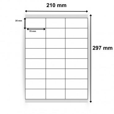 Étiquettes en papier vélin blanc 70x35 mm - 200 planches par boîte - Trouvez sur Althus-Office Étiquettes en papier vélin blanc 70x35 mm - 200 planches par boîte - Trouvez sur Althus-Office