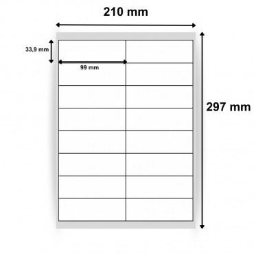 Étiquettes en papier vélin blanc 99 x 33.9 mm - 200 planches par boîte - Trouvez sur Althus-Office Étiquettes en papier vélin blanc 99 x 33.9 mm - 200 planches par boîte - Trouvez sur Althus-Office
