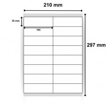 Étiquettes en planche 105 x 35mm - Réf : 0265 | 3200 étiquettes par boîte - Commandez sur Althus-Office Étiquettes en planche 105 x 35mm - Réf : 0265 | 3200 étiquettes par boîte - Commandez sur Althus-Office