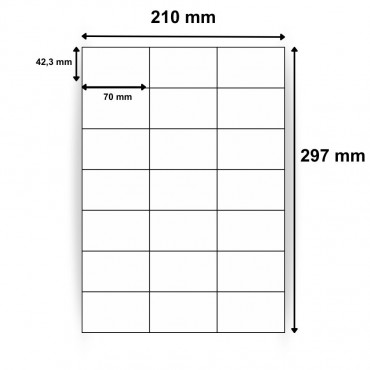 Étiquettes en papier vélin blanc 70 X 42.3 mm - 100 planches par boîte - Trouvez sur Althus-Office Étiquettes en papier vélin blanc 70 X 42.3 mm - 100 planches par boîte - Trouvez sur Althus-Office