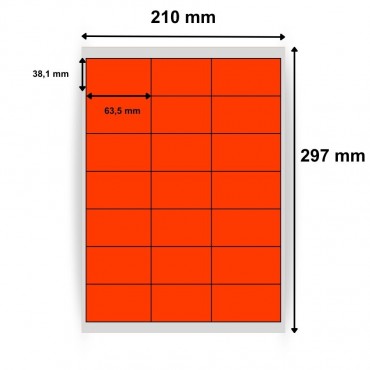 Étiquettes en papier vélin orange 63.5x38.1mm - 100 planches par boîte - Trouvez sur Althus-Office Étiquettes en papier vélin orange 63.5x38.1mm - 100 planches par boîte - Trouvez sur Althus-Office