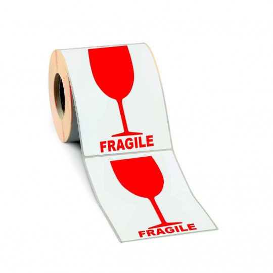 Étiquette de transport "FRAGILE" - Format 130 x 112 mm – Sélectionnez sur Althus-Office