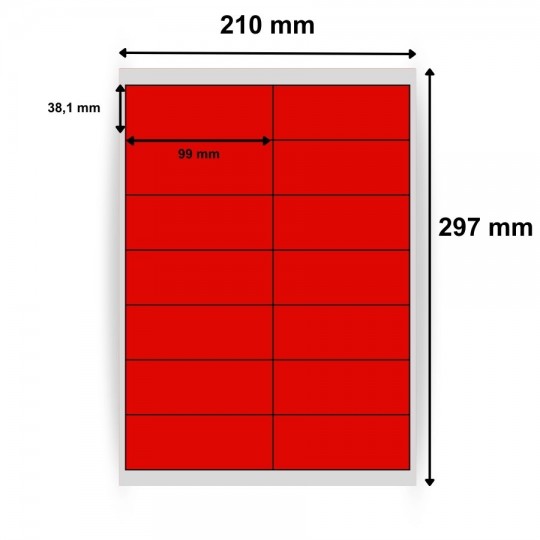 Étiquettes imprimables 99 x 38,1mm - Compatibles laser et jet d’encre - Choisissez sur Althus-Office