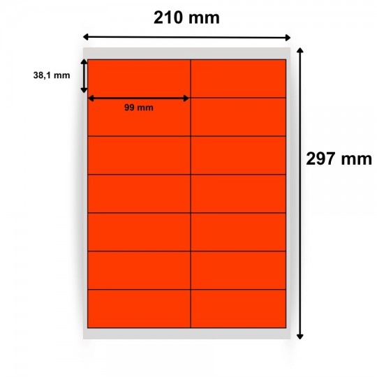 Étiquettes imprimables 99 x 38,1mm - Compatibles laser et jet d’encre - Choisissez sur Althus-Office
