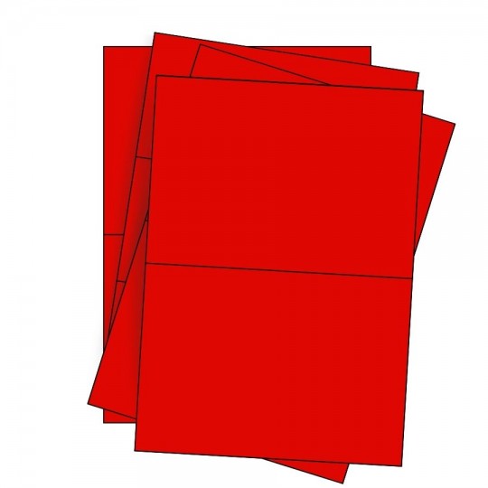 Etiquette en planche A5 couleur vive 210 x 148,5 mm boite de 100 planches 2628X10