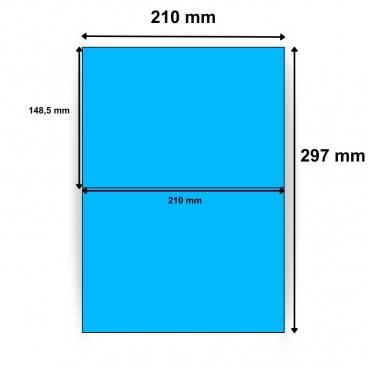 Etiquette en planche A5 couleur vive 210 x 148,5 mm boite de 100 planches 2628X10 Etiquette en planche A5 couleur vive 210 x 148,5 mm boite de 100 planches 2628X10