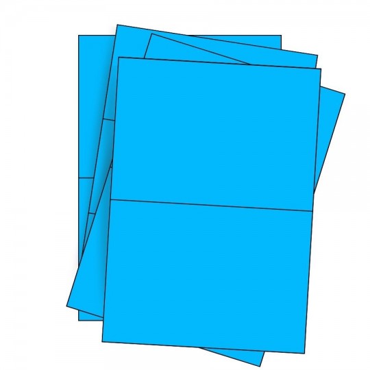 Etiquette en planche A5 couleur vive 210 x 148,5 mm boite de 100 planches 2628X10