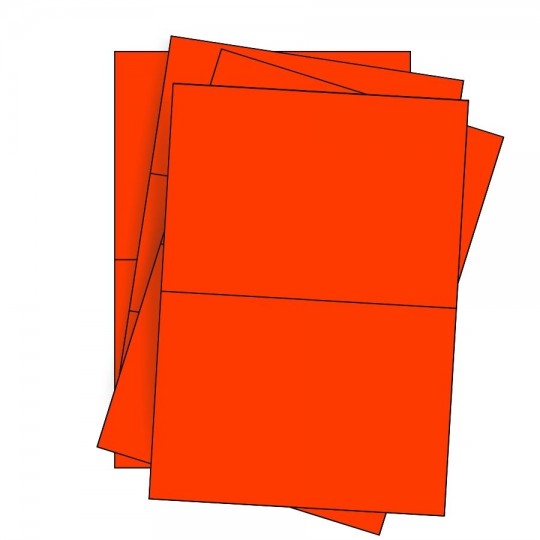 Etiquette en planche A5 couleur vive 210 x 148,5 mm boite de 100 planches 2628X10