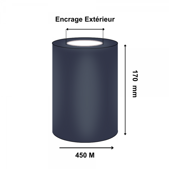 Ruban Transfert Thermique CIRE 170mmx450m AWX FH T63383IO (Ancienne Réf T42905ZA)