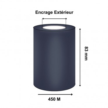 Ruban Transfert Thermique 83x450m ZEBRA Cire2300 02300BK08345