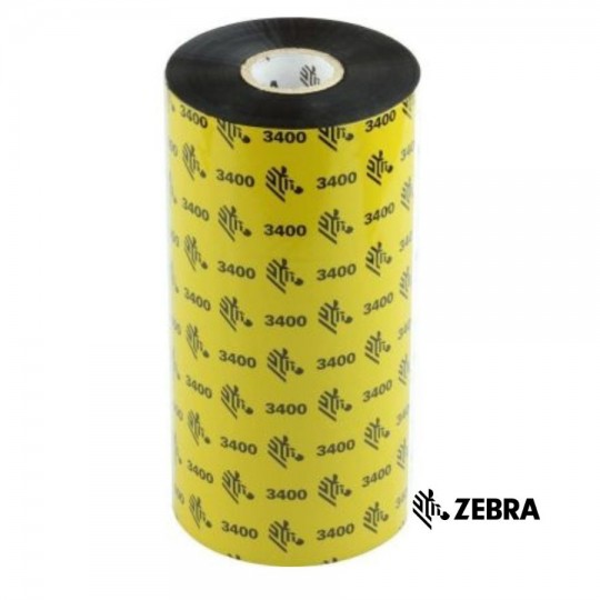 Ruban Transfert Thermique 110mmx450m ZEBRA Cire/Résine3400 03400BK11045