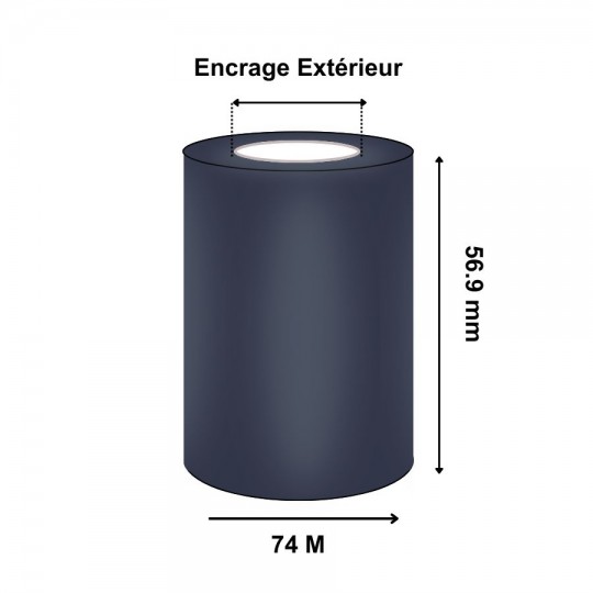 Ruban Transfert Thermique ZEBRA 56.9mmx74m Cire5319 800132-002