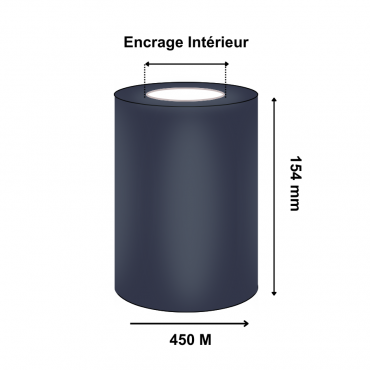 Ruban Transfert Thermique CIRE/RESINE 154mmx450m APR6 T43534IO-(Ancienne Réf : T43540ZA)