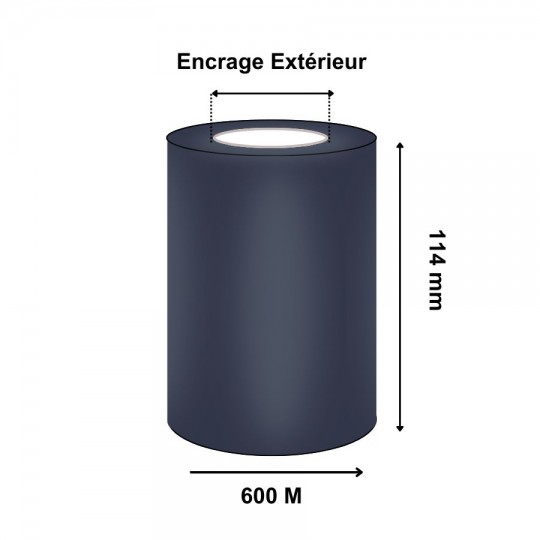 Ruban Transfert Thermique CIRE/RESINE 114mmx600m APR600 T45907IO (Ancienne Réf : T45907EZ)