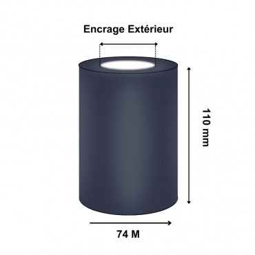 Ruban Transfert Thermique 110mmx74m ZEBRA Cire/Résine Premium3200 03200GS11007
