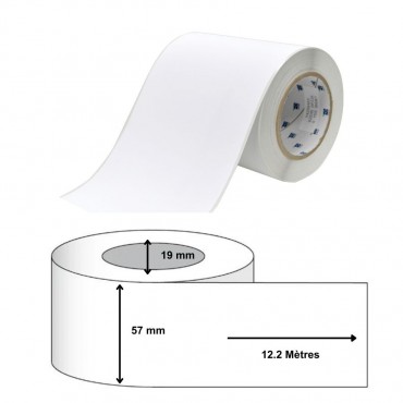 Etiquette en bobine Thermique Direct ZEBRA Z-PERFORM 1000D 60 Receipt 57mm x 12.2M 3007158-T