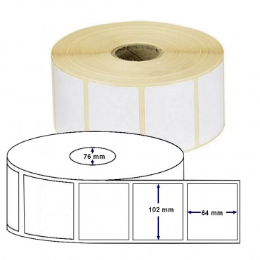 Étiquette en bobine Thermique Direct ZEBRA Z-PERFORM1000D 3002654 102x64 mm