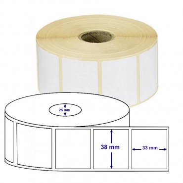 Etiquette en bobine Thermique Direct ZEBRA Z-PERFORM 1000D 38x33 mm 3007189-T