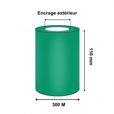 Ruban Transfert Thermique 110mmx300m Vert AWR459 T64179IO (Ancienne Réf : T20011)