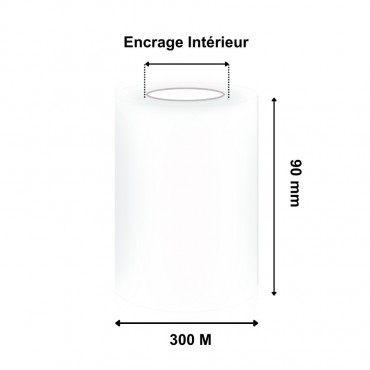 Ruban Transfert Thermique 90mmx300m Blanc APR5W T64145IO (Ancienne Réf : T20086)
