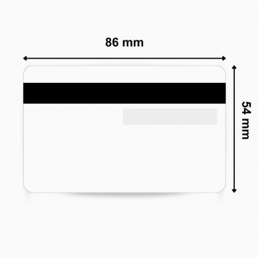Carte PVC Zebra 104523-118-01 bande magnétique blanche HiCo avec panneau de signature – boîte de 500 cartes