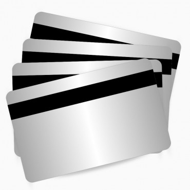 Carte PVC JT-1464 bande magnétique argent LoCo faible coercivité – boîte de 100 cartes