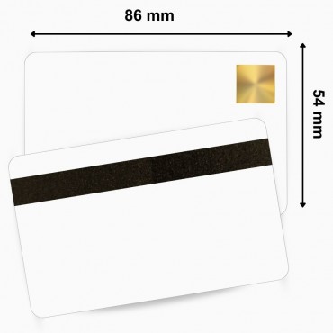 Carte PVC Magicard M9006-797 avec Holopatch et bande magnétique 86x54 mm – boîte de 500 cartes