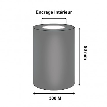 Ruban Transfert Thermique 90mmx300m Gris APR531 T64151IO (Ancienne Réf : T20098)