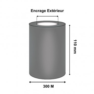 Ruban Transfert Thermique 110mmx300m Gris APR531 T64203IO (Ancienne Réf : T20101)
