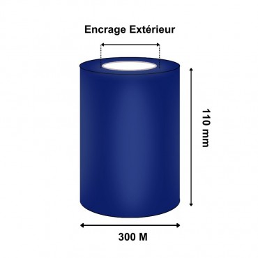 Ruban Transfert Thermique 110mmx300m Bleu Foncé APR5B T64194IO (Ancienne Réf : T22836)