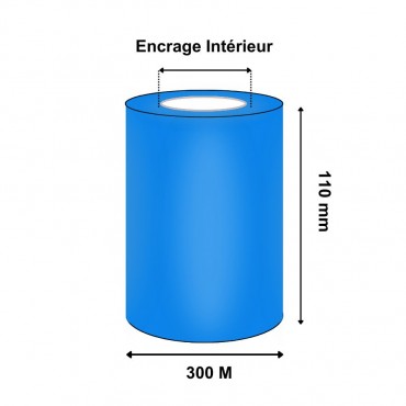 Ruban Transfert Thermique 110mmx300m Bleu AXR600B T64170IO (Ancienne Réf : T20106)
