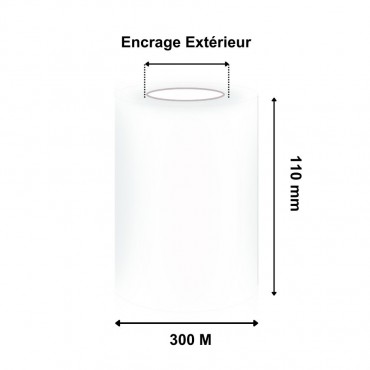 Ruban Transfert Thermique 110mmx300m Blanc AXR600W T64224IO (Ancienne Réf : T21554)