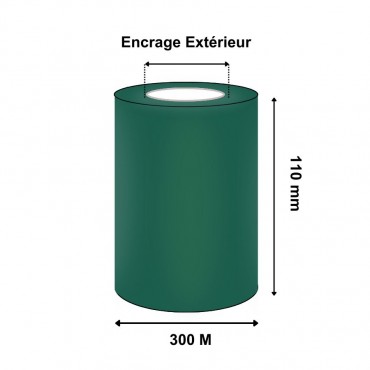 Ruban Transfert Thermique 110mmx300m Vert Foncé APR5G T64191IO (Ancienne Réf : T22824)