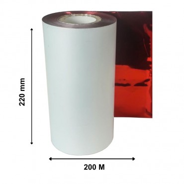 Ruban Transfert Thermique DTM PRINT Rouge métallique 220mmx200m TT03-220