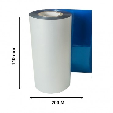 Ruban Transfert Thermique DTM PRINT Bleu métallique 110mmx200m TT04-110