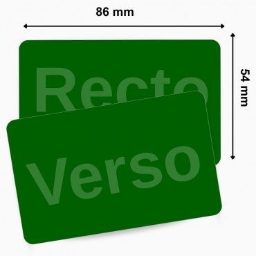 Cartes PVC vierges en lot 500 vertes 104523-135 ZEBRA – achetez sur Althus-Office