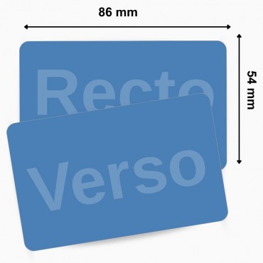 Lot cartes PVC vierges 500 unités  104523-134 BLEU ZEBRA – découvrez sur Althus-Office