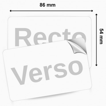 Carte PVC vierge Verso Adhésif 104523-010 ZEBRA Blanche – achetez sur Althus-Office