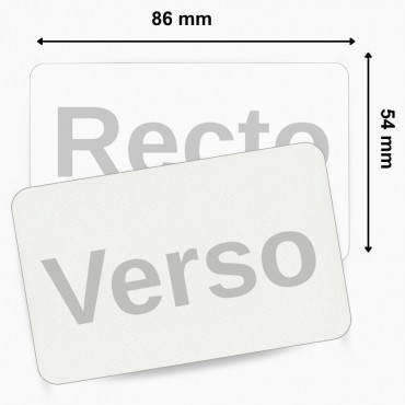 Carte PVC vierge 1 Face en papier, 1 face en PVC Blanche HID 082266 adaptée imprimante badge – découvrez sur Althus-Office