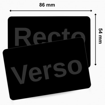 Carte plastique PVC vierge Noir Mat 800050-158 ZEBRA pour cartes professionnelles – découvrez sur Althus-Office