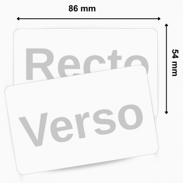 Lot de cartes PVC vierges EVOLIS Blanche C4002 par boîte de 500 cartes pour production – commandez sur Althus-Office